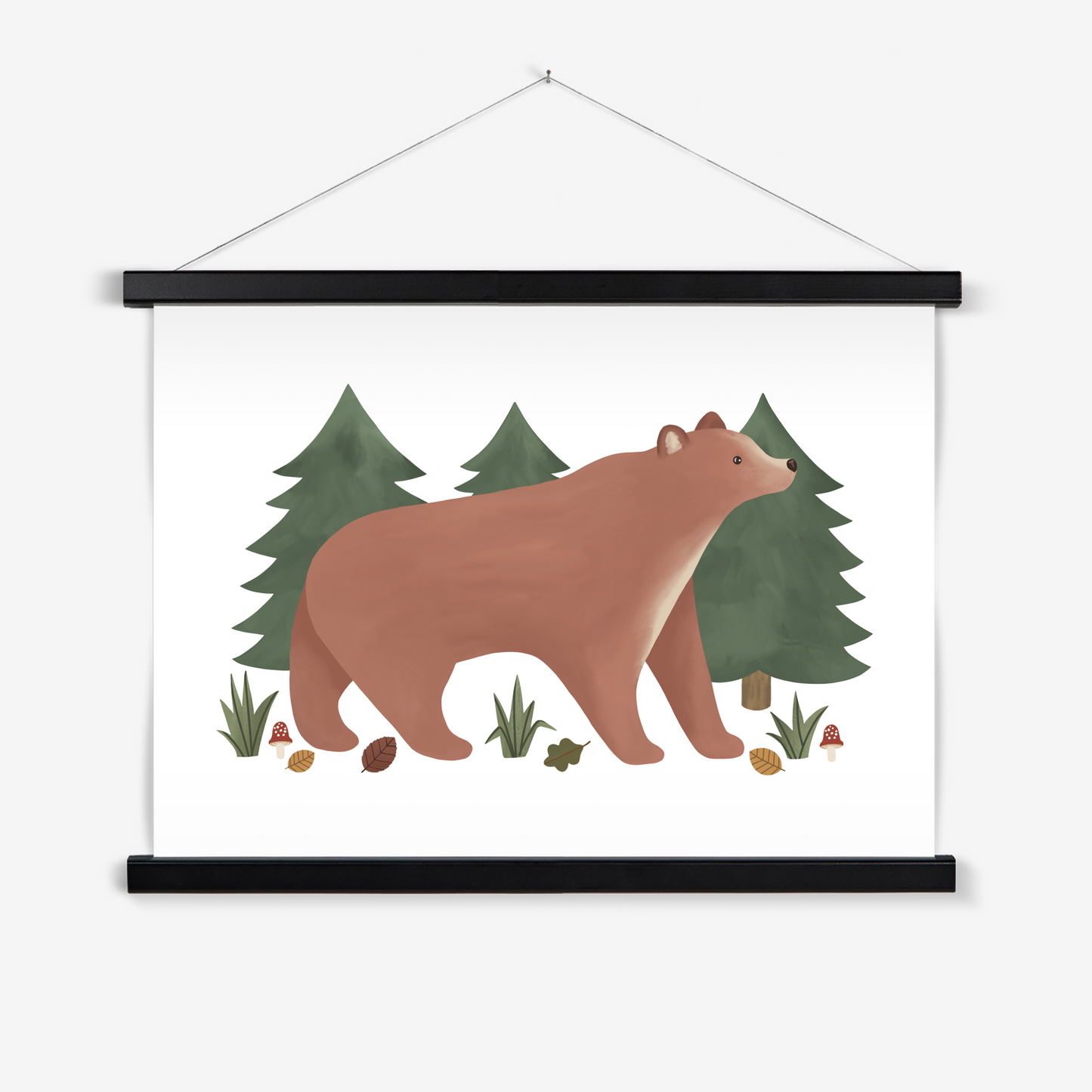 Bear in white / Print with Hanger