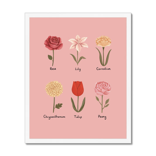 Flowers in pink / Framed Print