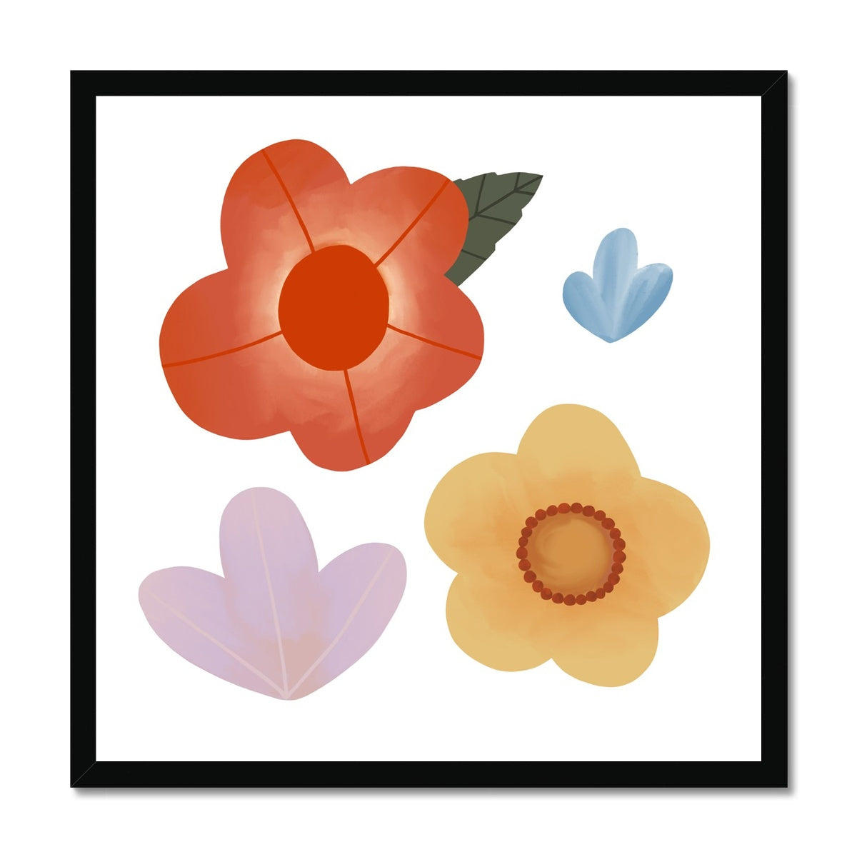 Growing love flower / Framed Print