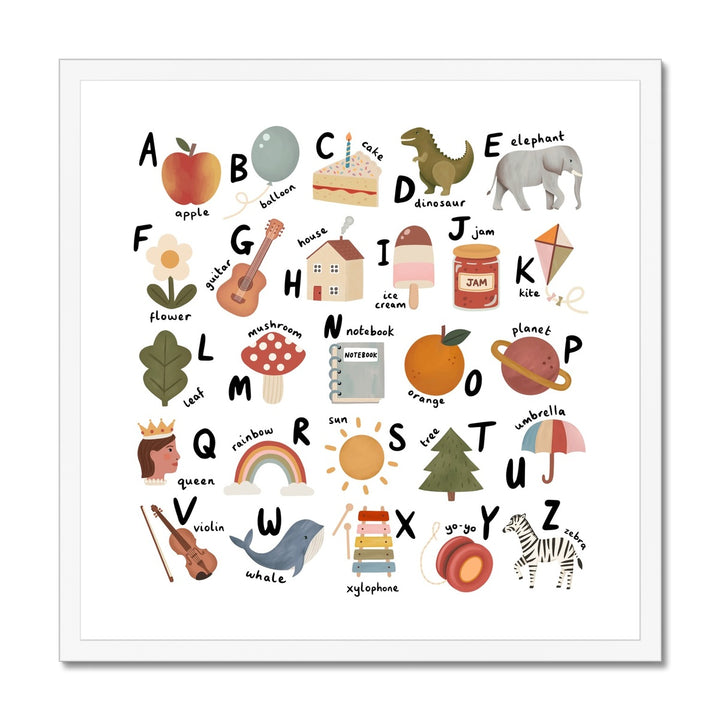 Alphabet square / Framed Print