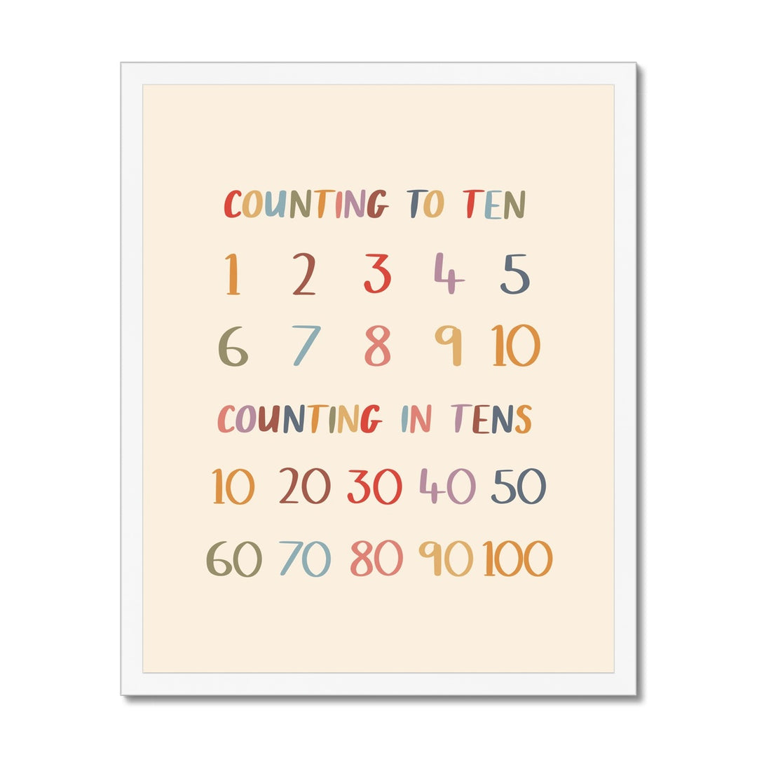 Colourful Counting to Ten / Framed Print
