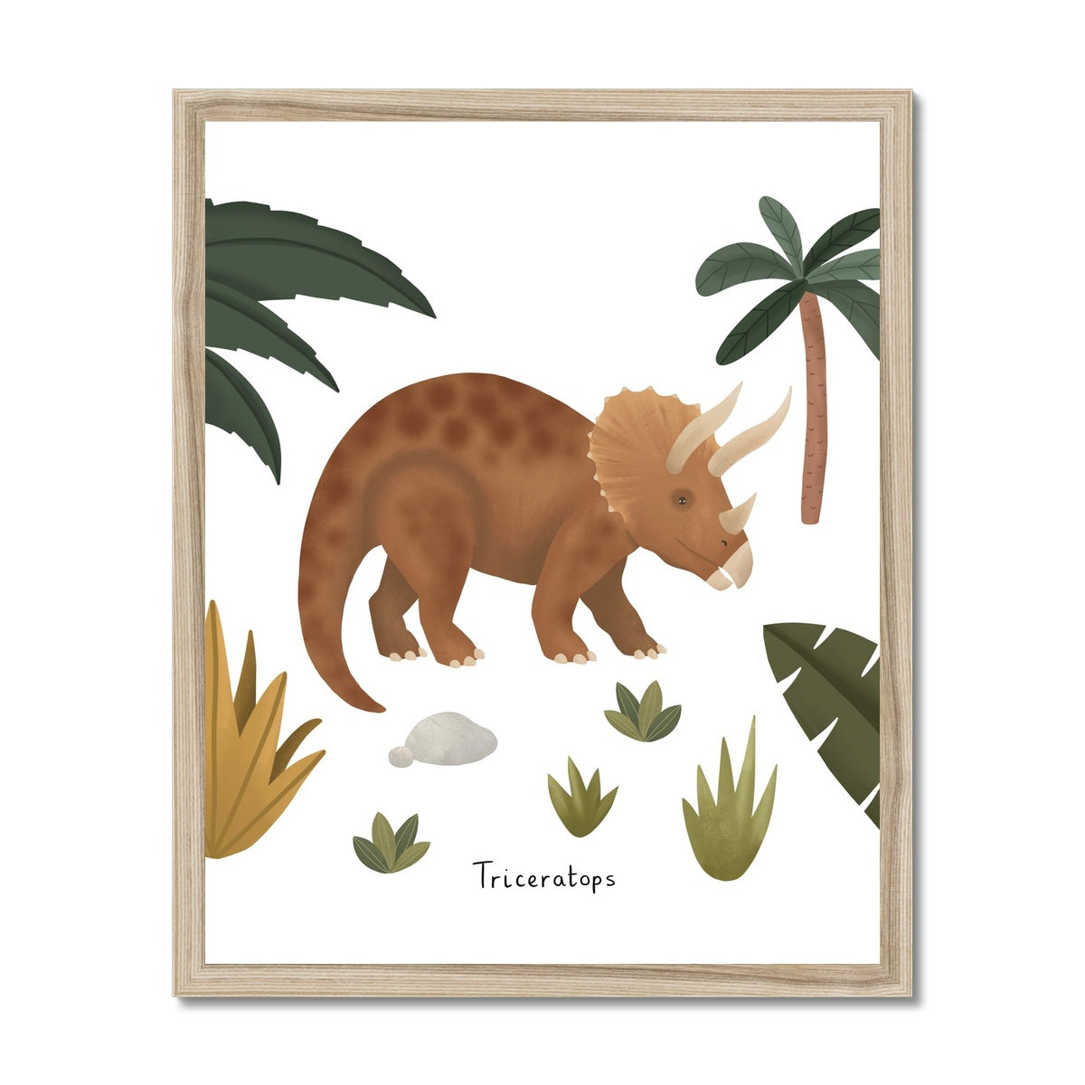 Triceratops / Framed Print