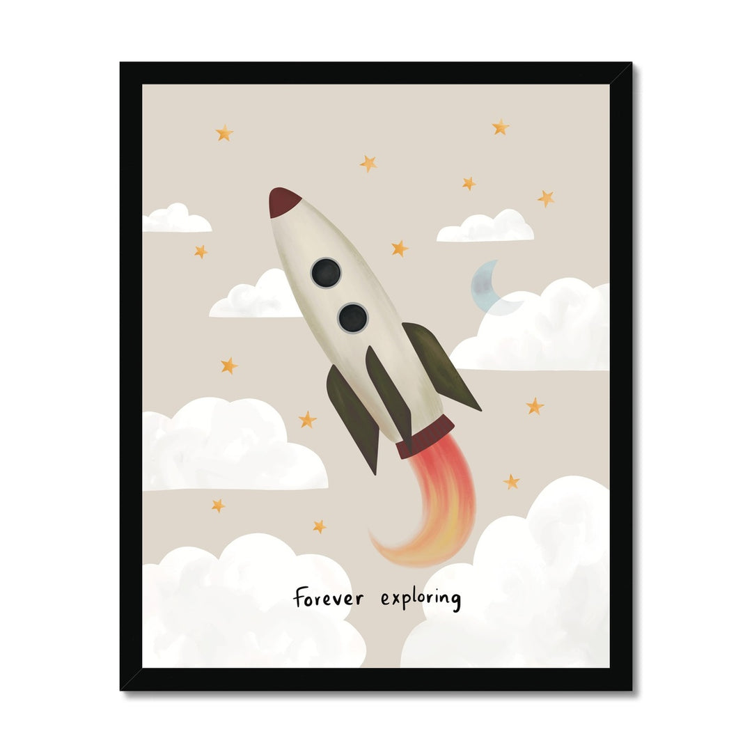 Forever Exploring in stone / Framed Print