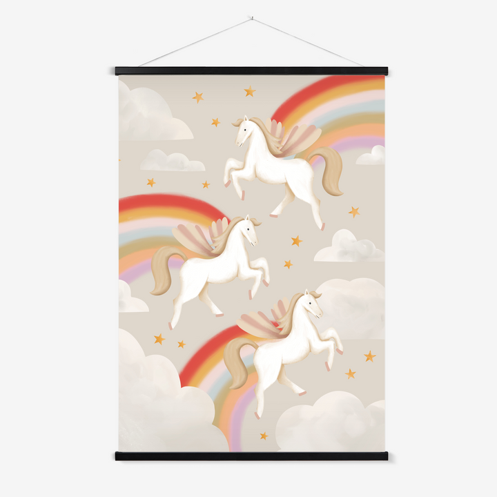 Pegasus in stone / Print with Hanger