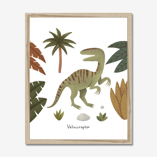Velociraptor / Framed Print