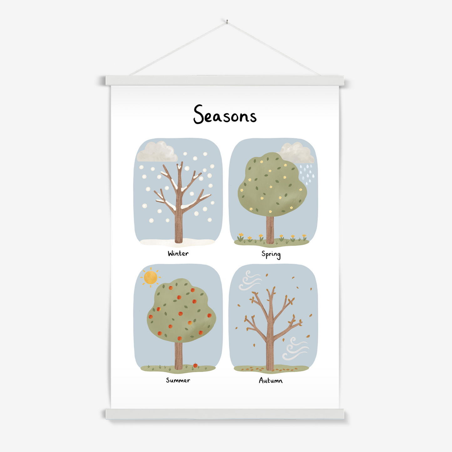 Seasons in blue / Print with Hanger