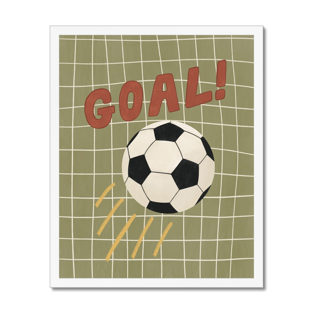 Goal in green / Framed Print