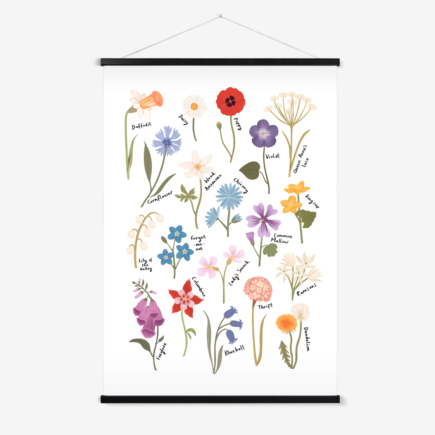 Wildflowers / Print with Hanger