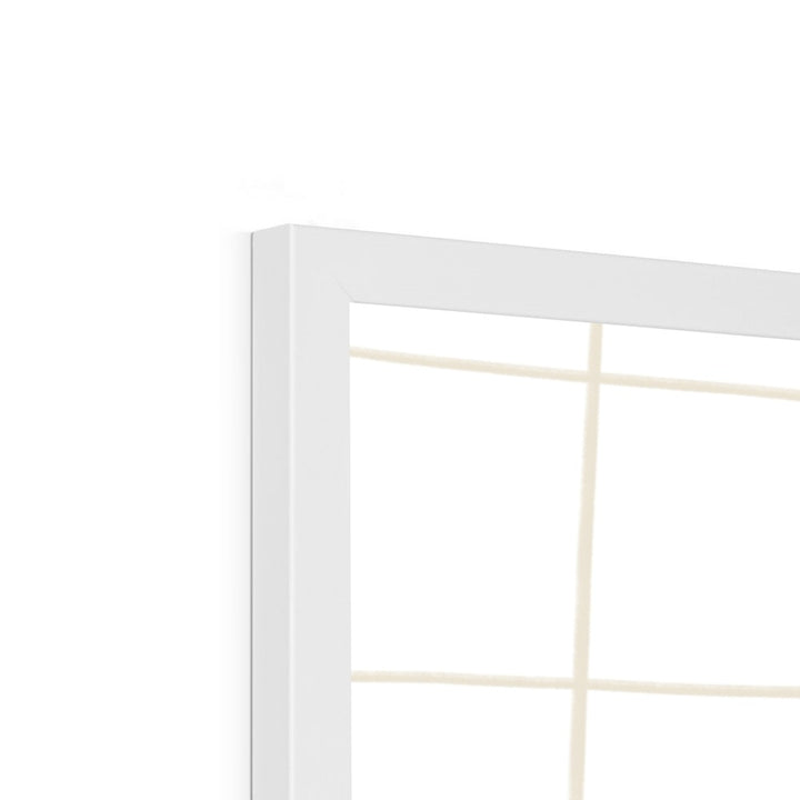 Goal in white / Framed Print