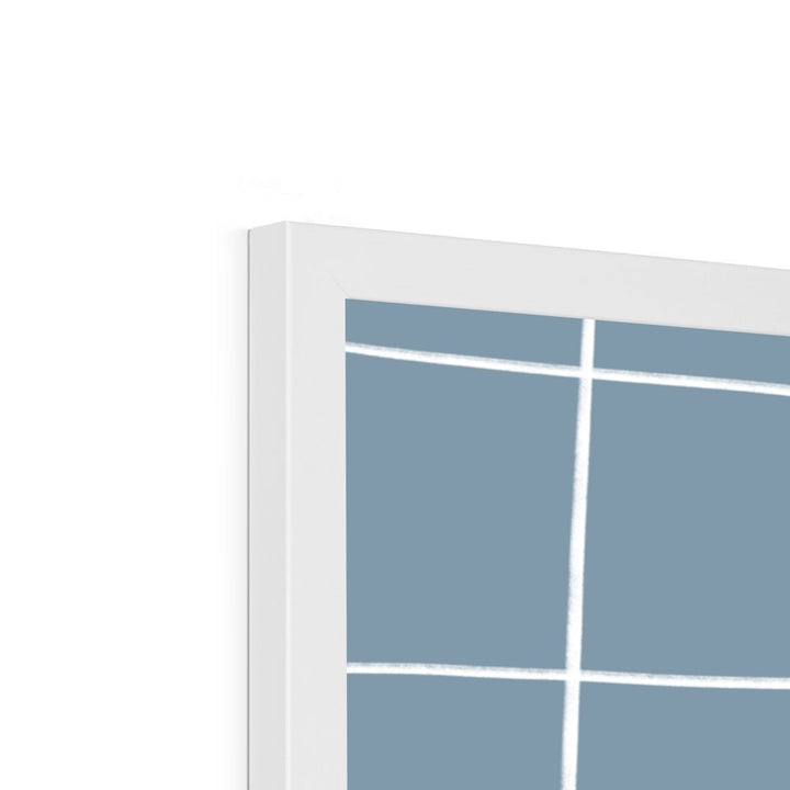 Goal in blue / Framed Print