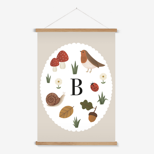 Personalised Woodland in stone / Print with Hanger
