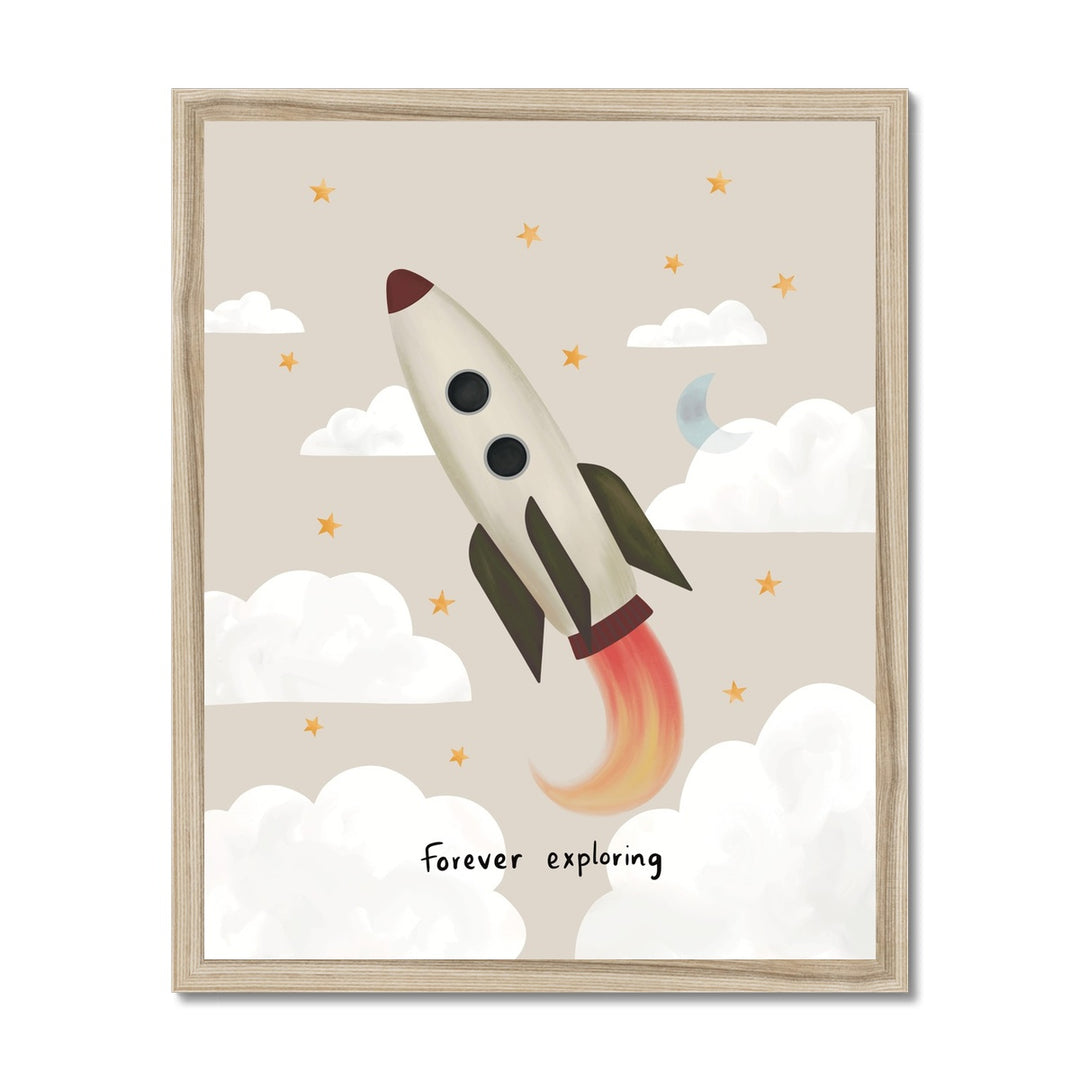 Forever Exploring in stone / Framed Print