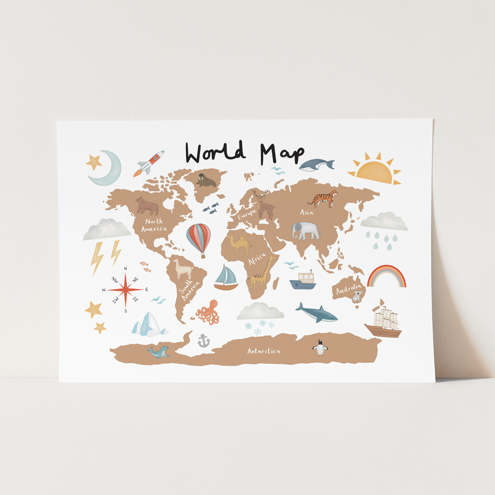 America Map Using Clay World Map in clay / Fine Art Print – Kid of the Village