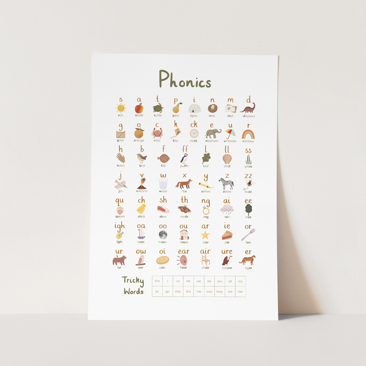 Phonics in green / Fine Art Print