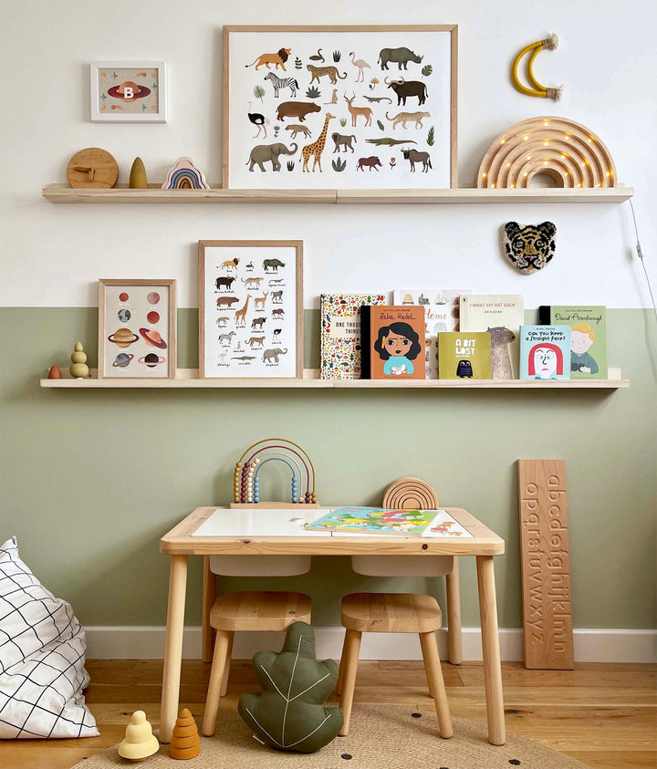 Safari animal chart / Fine Art Print