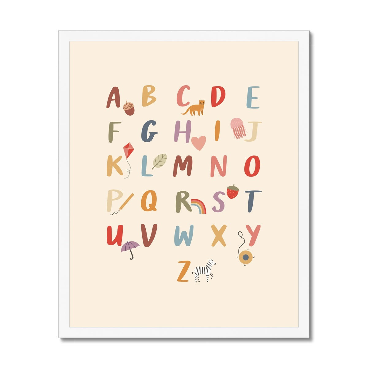Colourful Alphabet / Framed Print