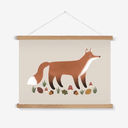 Fox in stone / Print with Hanger