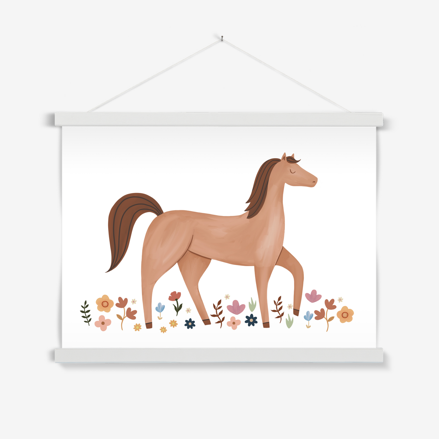 Horse in the meadow / Print with Hanger