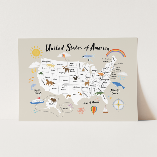 United States of America in stone / Fine Art Print