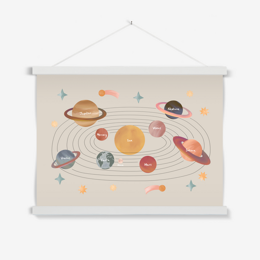 Solar System in stone / Print with Hanger