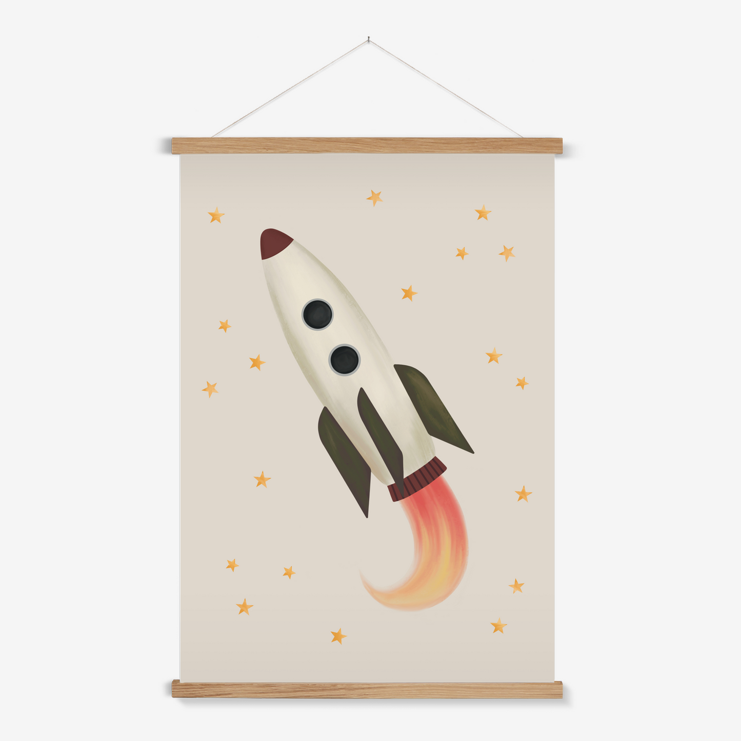 Rocket in stone / Print with Hanger