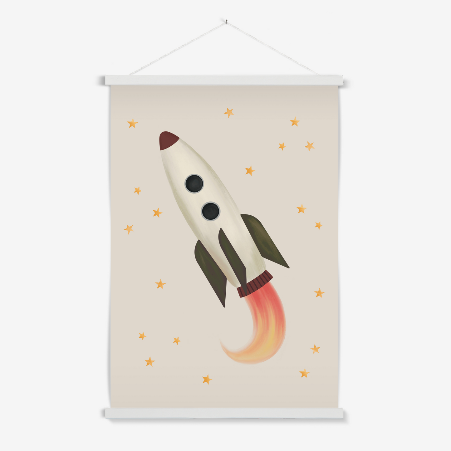 Rocket in stone / Print with Hanger