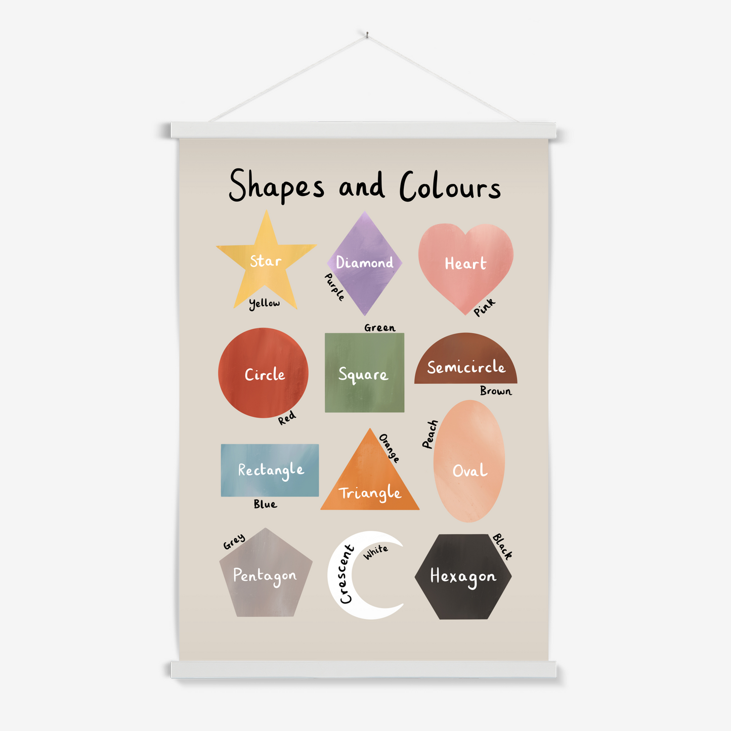 Shapes and Colours in stone / Print with Hanger