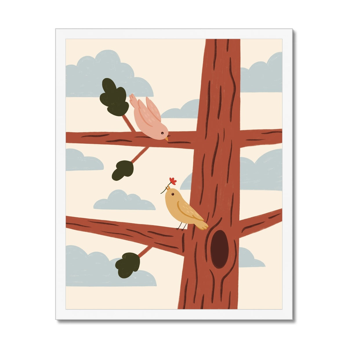 Two Little Birds / Framed Print