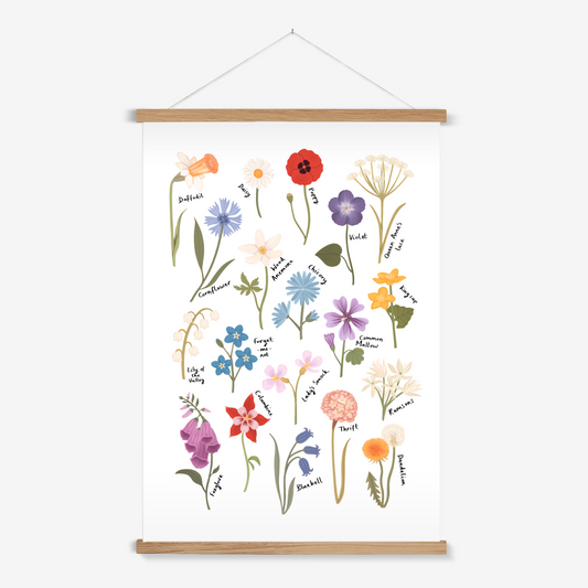 Wildflowers / Print with Hanger