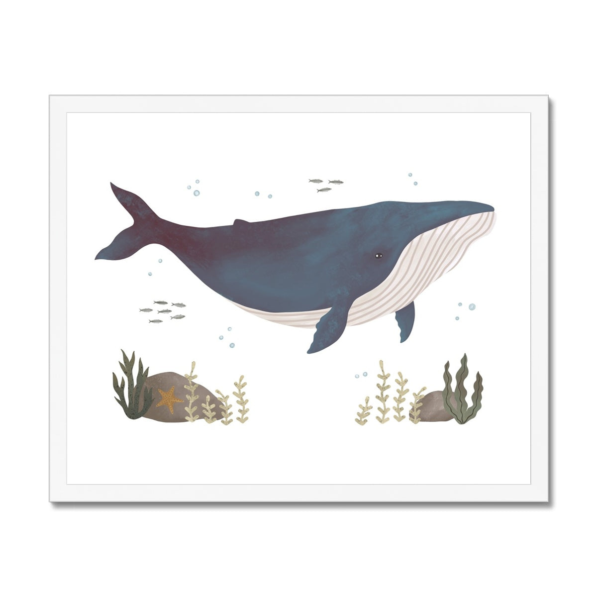 Whale / Framed Print