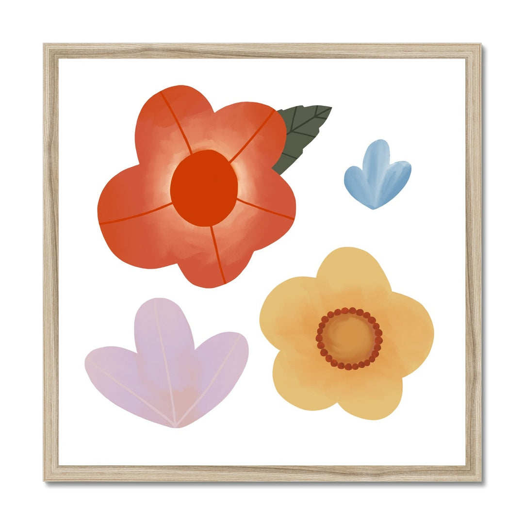 Growing love flower / Framed Print