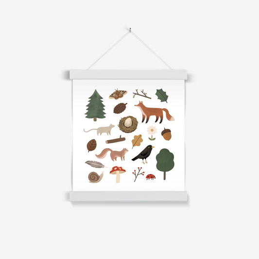 Woodland Life / Print with Hanger