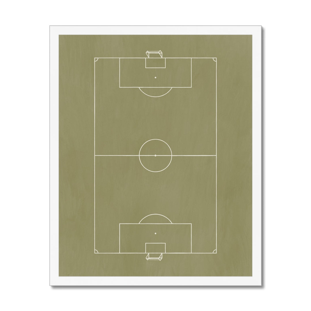 Football pitch in green / Framed Print