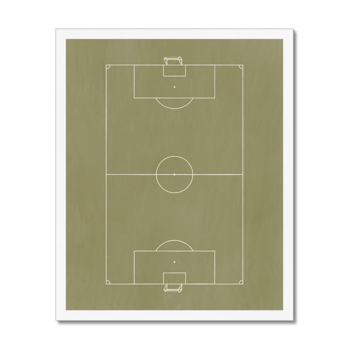 Football pitch in green / Framed Print