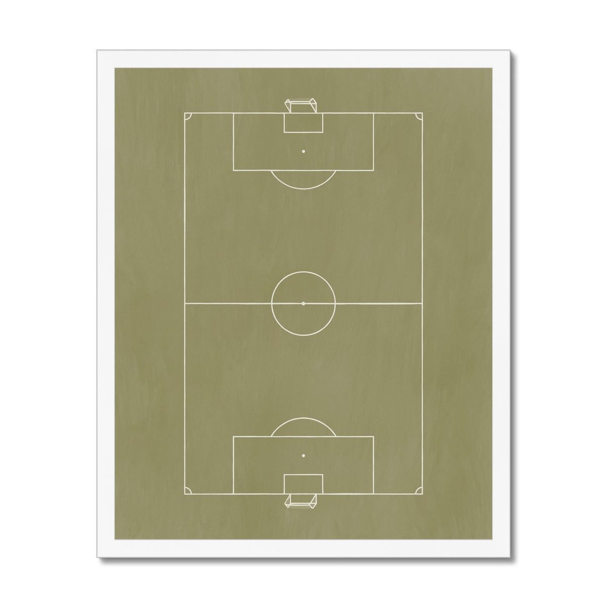Football pitch in green / Framed Print