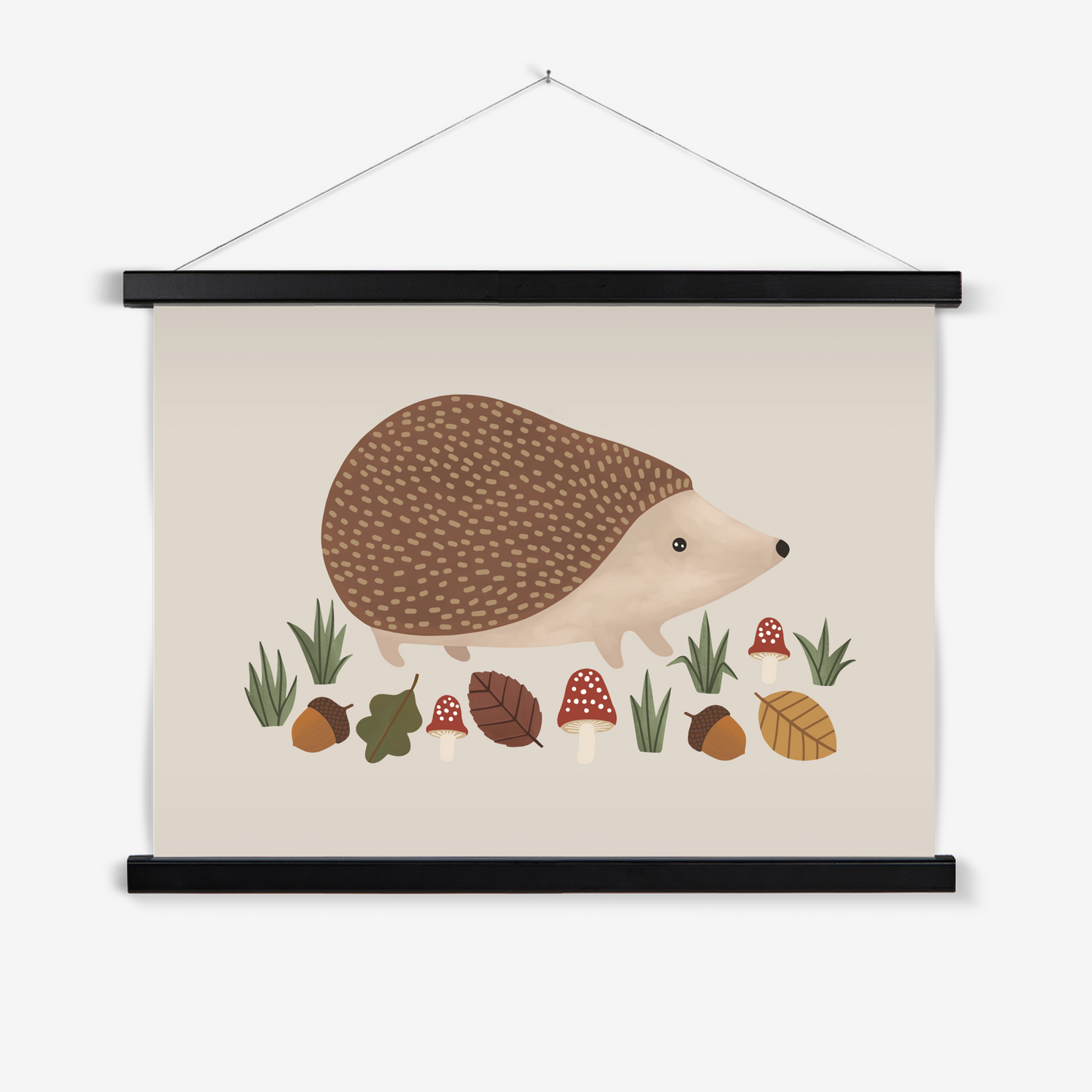 Hedgehog in stone / Print with Hanger