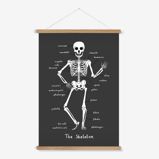 Skeleton in black / Print with Hanger