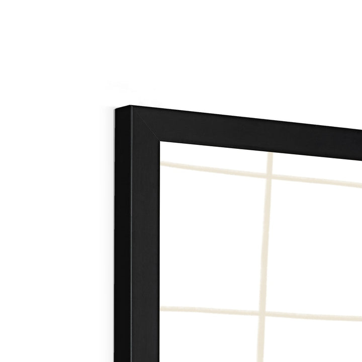 Goal in white / Framed Print