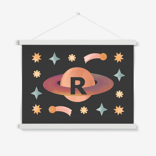 Personalised Planet in black / Print with Hanger