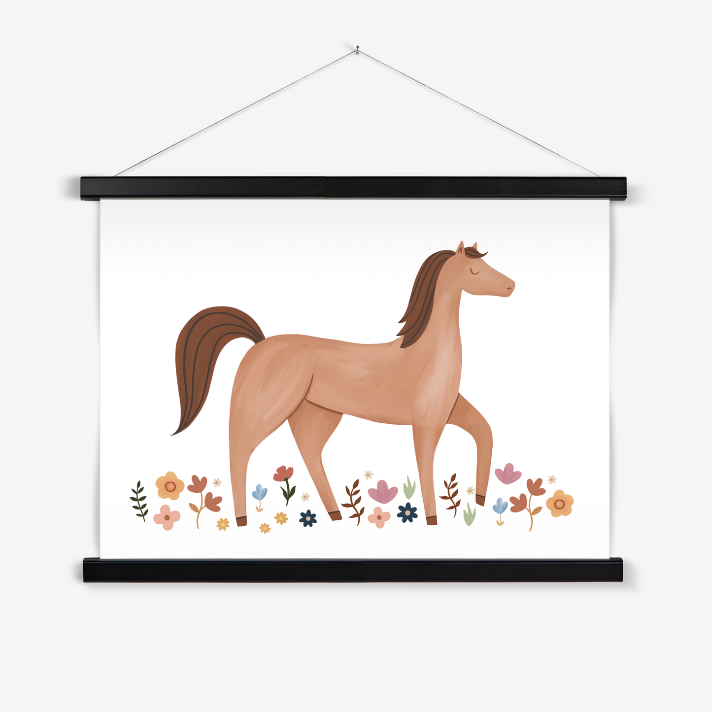 Horse in the meadow / Print with Hanger