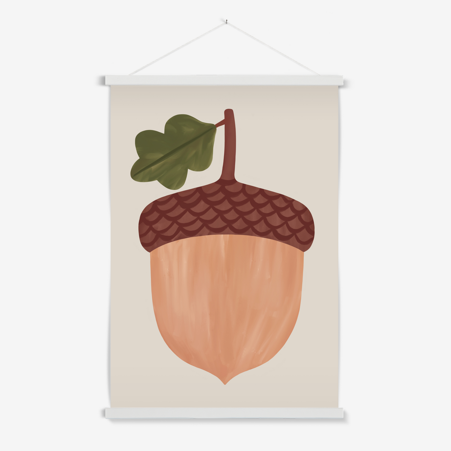 Acorn in stone / Print with Hanger