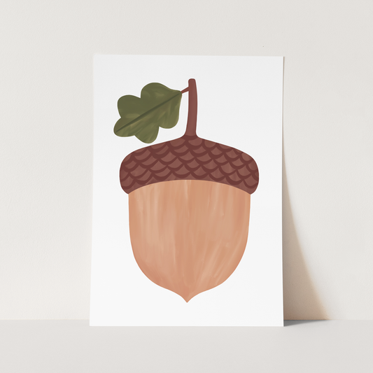 Acorn in white / Fine Art Print