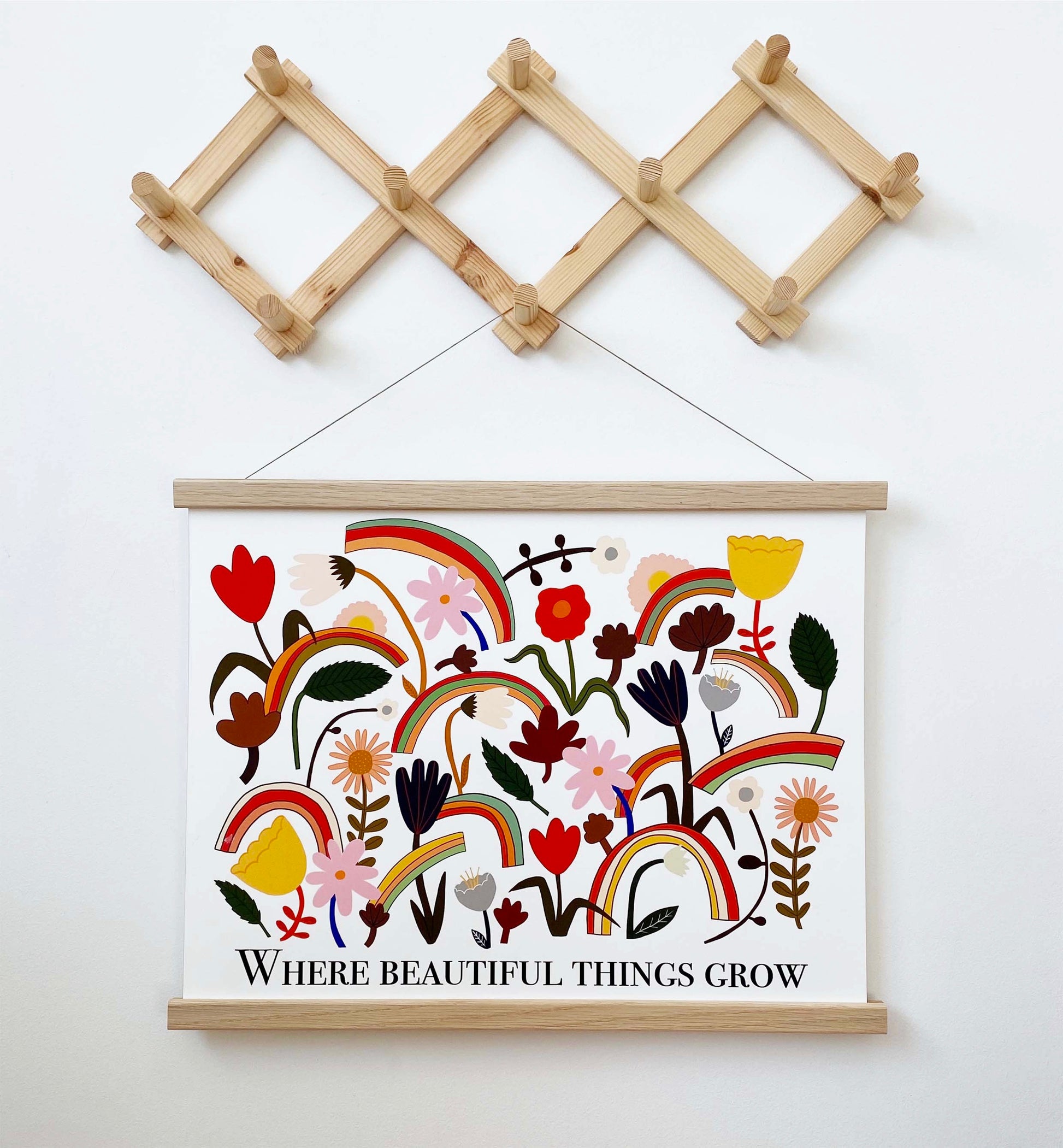 Magnetic sales hanging frame