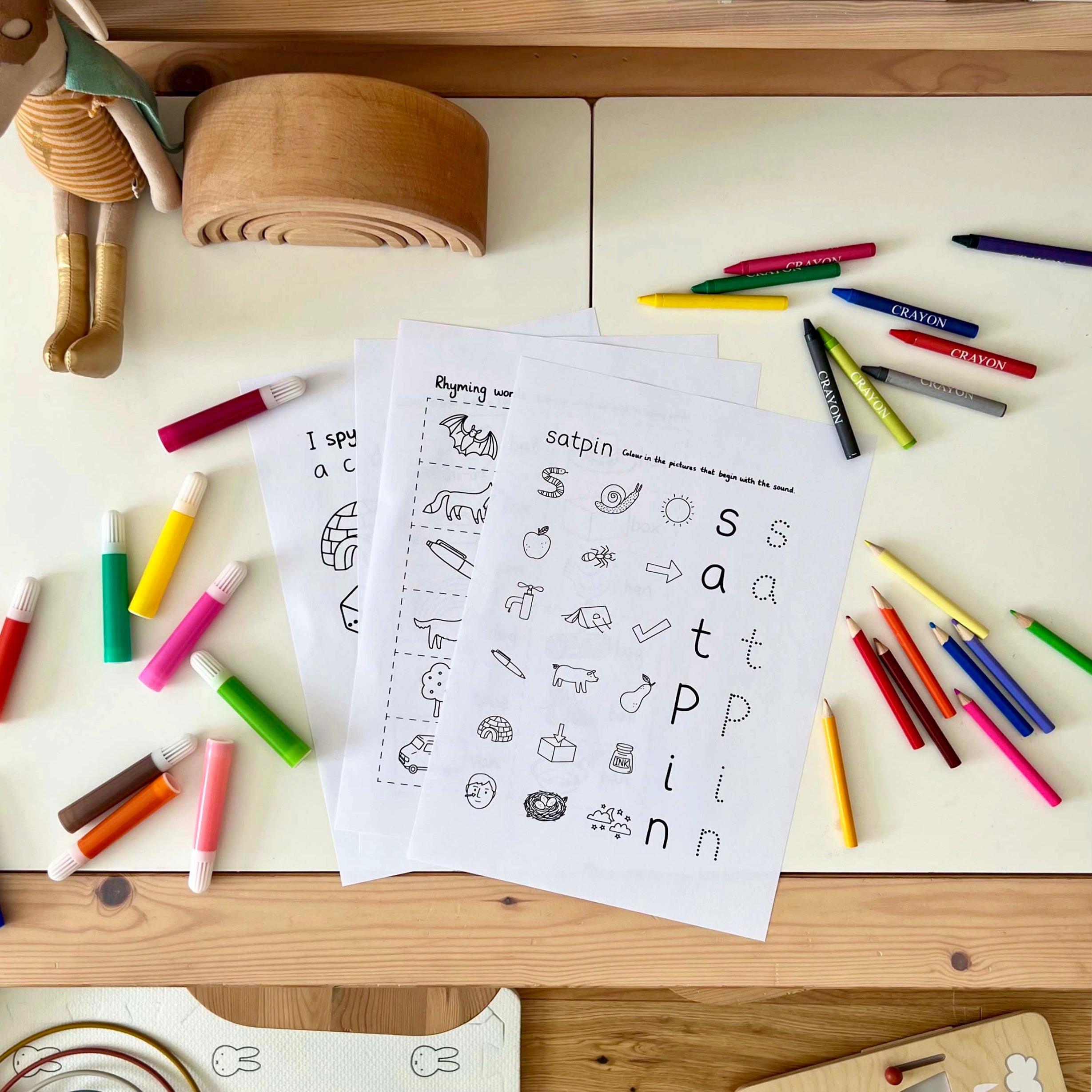SATPIN Phonics Printable – Kid of the Village