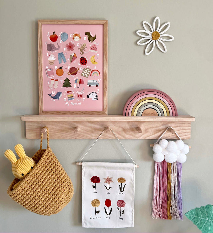 My Alphabet in pink / Framed Print