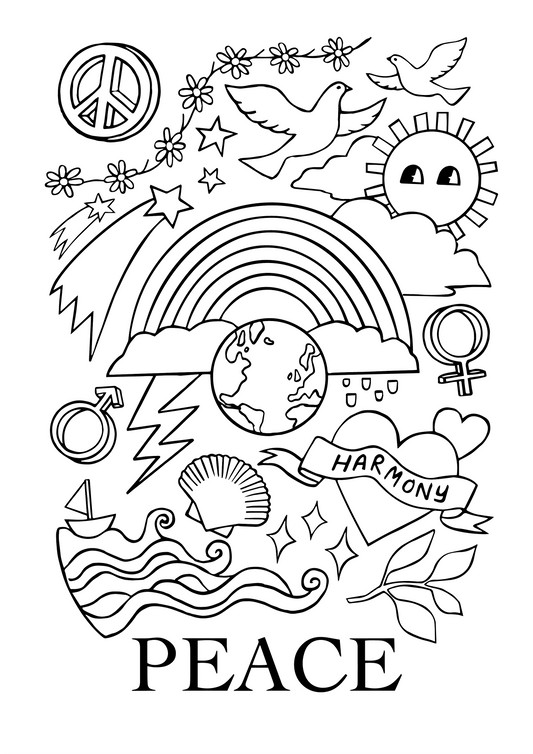 Peace Colouring Printable