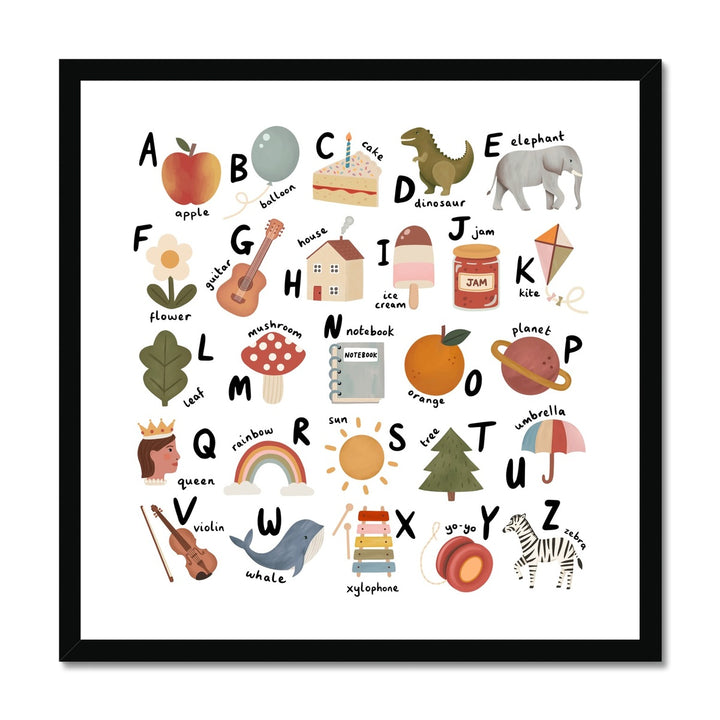 Alphabet square / Framed Print