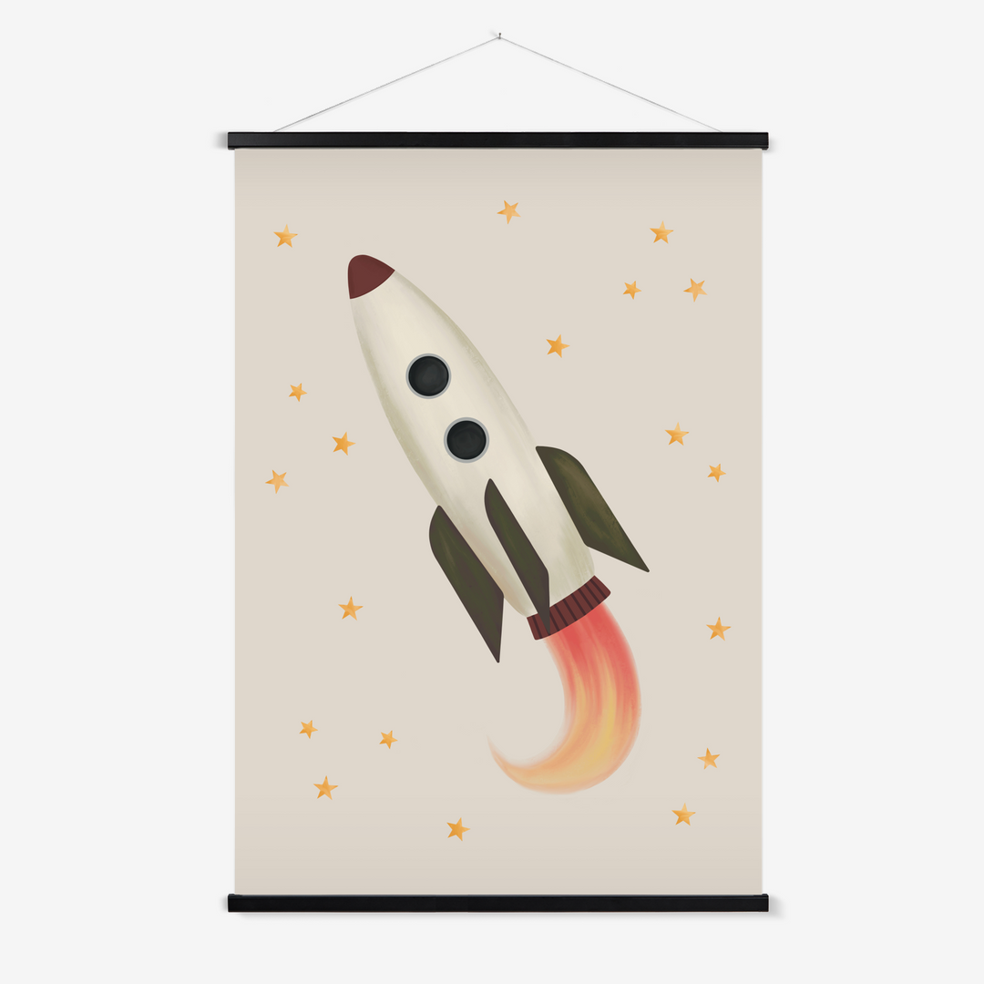 Rocket in stone / Print with Hanger