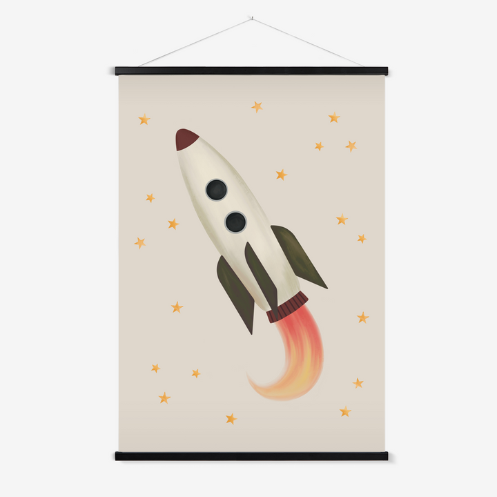 Rocket in stone / Print with Hanger