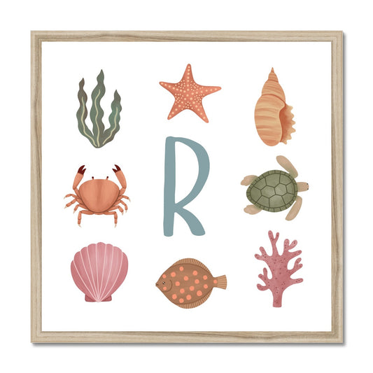 Under the Sea Initial / Framed Print